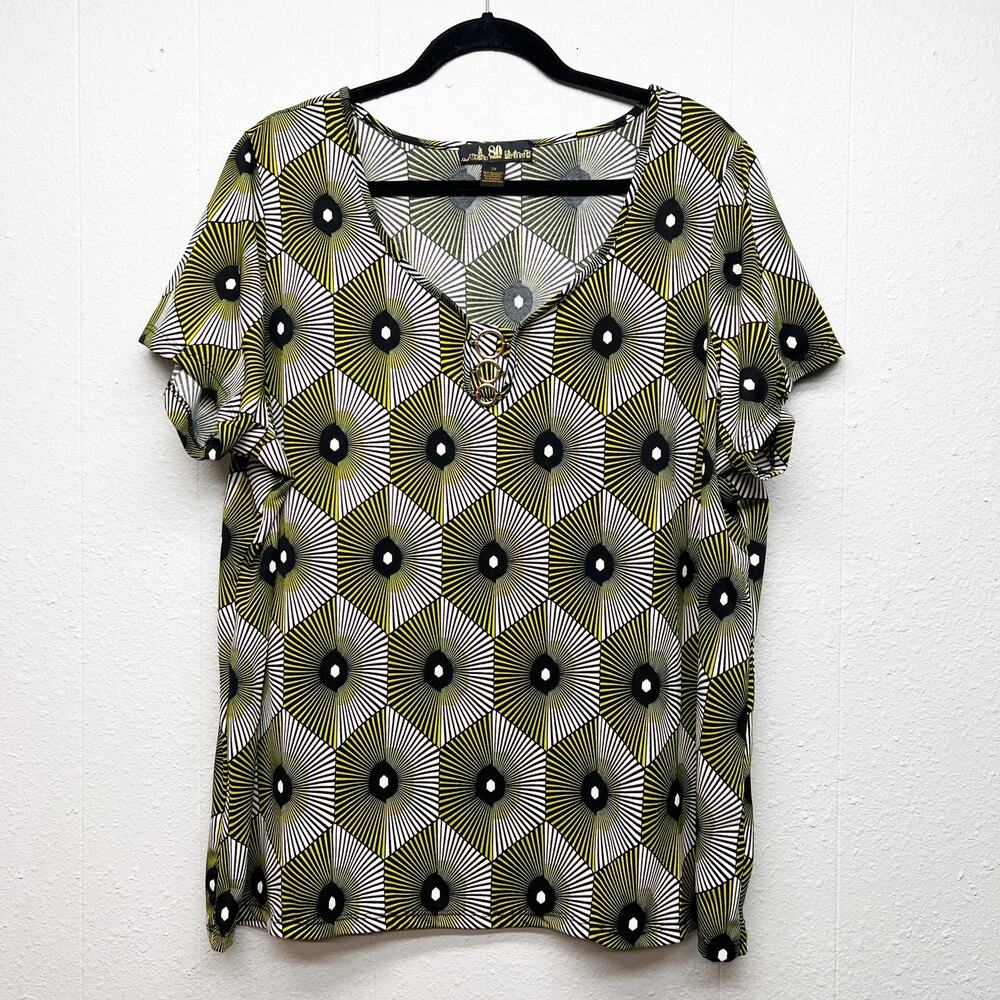 80 Park Top Womens 2X Stretch Casual Workwear Career Contemporary Feminine